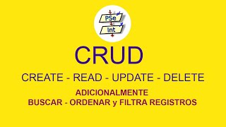 Programando un CRUD en PSeInt [upl. by Yeloc]