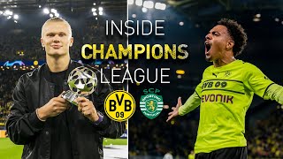 Behind the scenes with Malen Haaland amp Co  BVB  Sporting 10  Inside Champions League [upl. by Oicirtap]