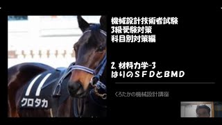 【くろたかの機械設計講座】 機械設計技術者試験 3級受験対策 科目別対策編⑧材料力学 3 [upl. by Uliram]