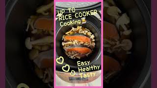 Up to rice cooker Series1 👩‍🍳 shortscookingrice salmon mushroom konjac easycooking healthy [upl. by Kipton]