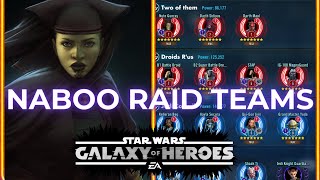 5 BUDGET Naboo Raid Teams for SWGOH [upl. by Lucian]