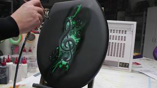 Airbrush Tutorial Musik Note Design Videoanleitung Step by Step WCSitz  Toilet Seat [upl. by Nuahsor639]