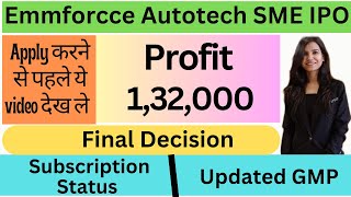 Emmforce Autotech IPO I Emmforce Autotech IPO review  GMP and Details I Emmforce Autotech [upl. by Ahsiea47]