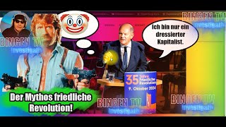 Bingen TV Diskurs 35Jahrestag Friedliche Revolution Leipzig man dressiert uns offenbar sagt Scholz [upl. by Artied108]