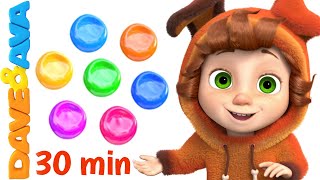 🌈 Learn Colors amp Numbers  Baby Songs amp Nursery Rhymes by Dave and Ava 🌈 [upl. by Yerbua]