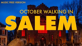 Salem Massachusetts Walking Tour October Halloween Sights music free version [upl. by Nomelihp]