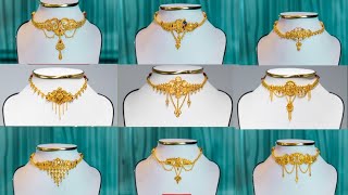 latest simple choker necklace design22k choker necklace design Babymomsathi [upl. by Hnib819]