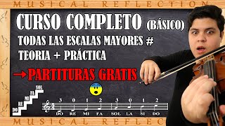 Curso Completo de Todas las Escalas Mayores con Sostenidos en Violín TEORIA  PRÁCTICA  PARTITURAS [upl. by Yromem]