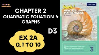 Exercise 2A Question 1 to 10 Oxford Think New Syllabus Mathematics 8th Edition D3 Book3 [upl. by Arlie]