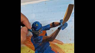 Painting Cricket Player in Acrylic Color on Paper Part 4 [upl. by Laurena]