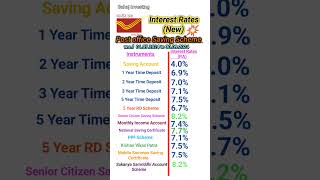 post office new interest rates 2024 postoffice 2024 viral [upl. by Rycca]