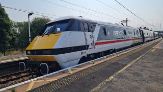 LNER Intercity 91119 quot Bounds Green quot departing Grantham for York [upl. by Ahouh312]