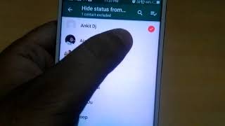 How to hide whatsapp status with some selected contacts Hindi [upl. by Rugen]