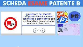 SCHEDA ESAME PATENTE B 2024 19 [upl. by Amadeo]