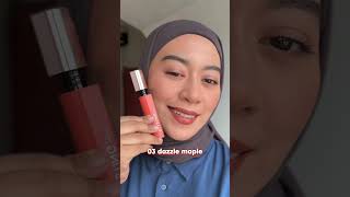 Wardah Glasting Liquid Lip swatch lengkap ala inivindy nyobain makeup shorts tipsandtricks [upl. by Ybrad502]