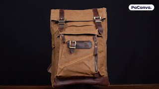 PaCanva Meridian  Waterproof Roll Top Canvas Backpack 23L [upl. by Eema335]