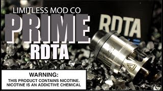 PRIME RDTA By Limitless Mod Company Vape RDTA Review [upl. by Nolyaw88]