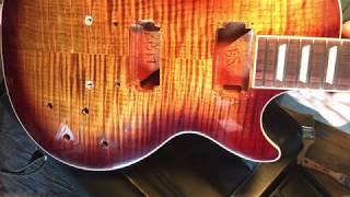 Guitar Repairs Part3  Conclusion Matte Satin finishing from High Gloss on my Les Paul 2017 Stand [upl. by Kopple]