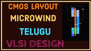 CMOS Inverter Layout Design in Microwind  Telugu [upl. by Sucerdor978]