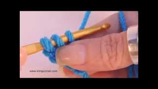 Foundation Half Double Crochet Left Handed [upl. by Thornburg]