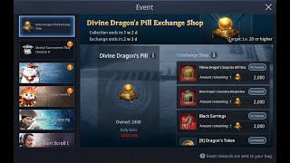 What to exchange from Divine Dragons Pill  Event icon then Exchange Shop [upl. by Imoian]