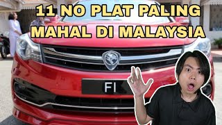 11 Nombor Plat Paling Mahal Di Malaysia [upl. by Ahtiuqal]