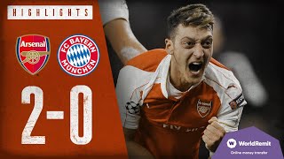 Arsenal 20 Bayern Munich  Arsenal Classics  Champions League highlights  2015 [upl. by Notfol]