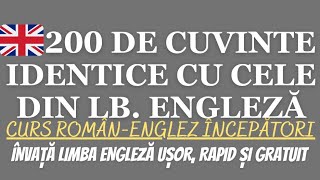 👩‍🏫🇬🇧 200 DE CUVINTE DIN LIMBA ROMÂNĂ IDENTICE CA SCRIERE CU CELE DIN LIMBA ENGLEZĂ engleza [upl. by Whall]