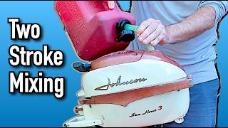 Mixing Oil amp Gasoline for Two Stroke Outboards [upl. by Adlesirhc]