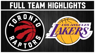 Toronto Raptors vs Los Angeles Lakers  November 10 2024 [upl. by Ydarg224]