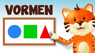 Vormen leren Nederlands 🟢🔺🟦🔶 Vormen oefenen voor peuters en kleuters [upl. by Tennies]