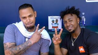 The OA Show Ozzie Albies and Orlando Arcia make hilarious middleinfield combo [upl. by Htezil639]