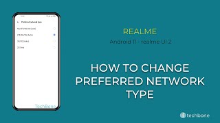 How to Change Preferred Network Type  realme Android 11  realme UI 2 [upl. by Nohtanoj]