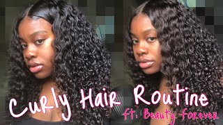 Curly Hair Routine ft Beauty Forever Malaysian Curly Hair [upl. by Kordula]