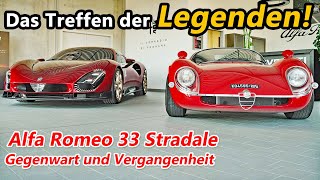 Alfa Romeo 33 Stradale Gegenwart trifft Vergangenheit  zwei Autos ein Charakter  Garagengold [upl. by Anazraf586]