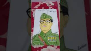 Netaji Subhash Chandra Bose drawing please like and subscribe 👍 [upl. by Atteloc]