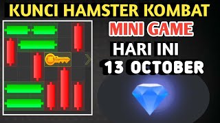 CARA MEMBUKA KUNCI MINI GAME HAMSTER KOMBAT HARI INI 13 OKTOBER 2024  HAMSTER KOMBAT MINI GAME [upl. by Nimar]