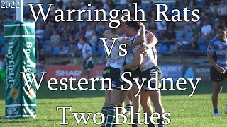 Warringah Rats Vs Western Sydney Two Blues  2022 Shute Shield R7 Highlights [upl. by Llehcam]