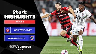 Western Sydney Wanderers v Newcastle Jets  Shark Highlights  Isuzu UTE ALeague 202425  Round 04 [upl. by Sorgalim]