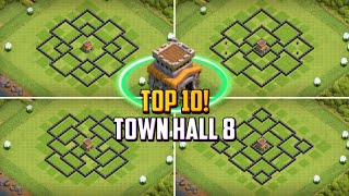 TOP 10 Town Hall 8 TH8 HybridFarming Base Layout  Copy Link 2024  Clash of Clans [upl. by Ian]