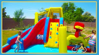 FUN BACKYARD INFLATABLE WATERSLIDE [upl. by Ainafetse969]