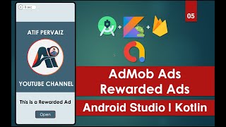 AdMob Ads  05 Rewarded Ads  Android Studio  Kotlin [upl. by Stoops]