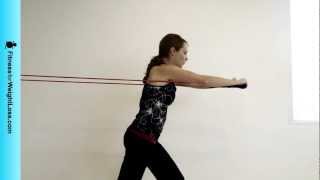 Standing Chest Press  resistance band [upl. by Sucerdor]