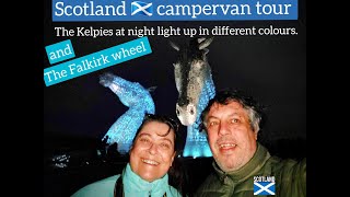 Campervan tour of the Kelpies and Falkirk Wheel in Scotland A nice view of the Wheel [upl. by Olia595]