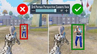 This Setting Will Improve Your Headshots And Aim  3rd Person Perspective Camera View  PUBG MOBILE [upl. by Anuhsal473]