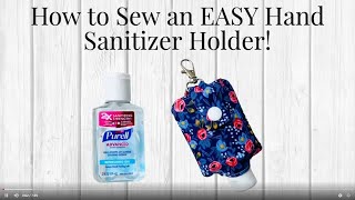 How to Sew an EASY Hand Sanitizer Holder for men or women Clip to your purse or bag Sewing Pattern [upl. by Pamelina]