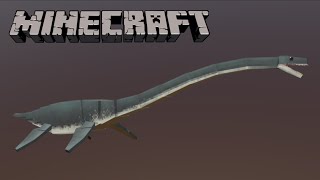 【Minecraft BE】ELASMOSAURUS  model amp animation showcase Dinosaur Kingdom addon [upl. by Billye]