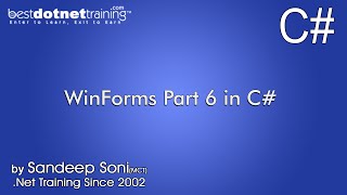 Part 6  C winForms  Creating MDI WIN Form Application [upl. by Anirba89]