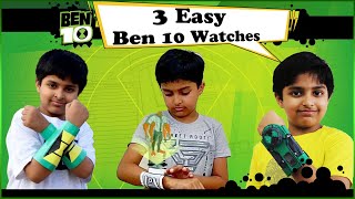 How to Make 3 Easy Ben 10 Watches DIY with Cardboard and Paper  Easy DIY Ben 10 Watch Ideas [upl. by Mendelson]