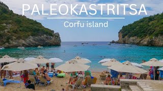 Exploring Paleokastritsa Region In Corfu Island Beautiful Beaches and Views 4K  Greece [upl. by Hamehseer]